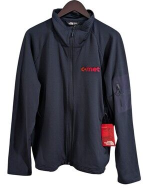The North Face Mountain Peaks Full Zip Grid Fleece Jacket Navy Blue XL NWT